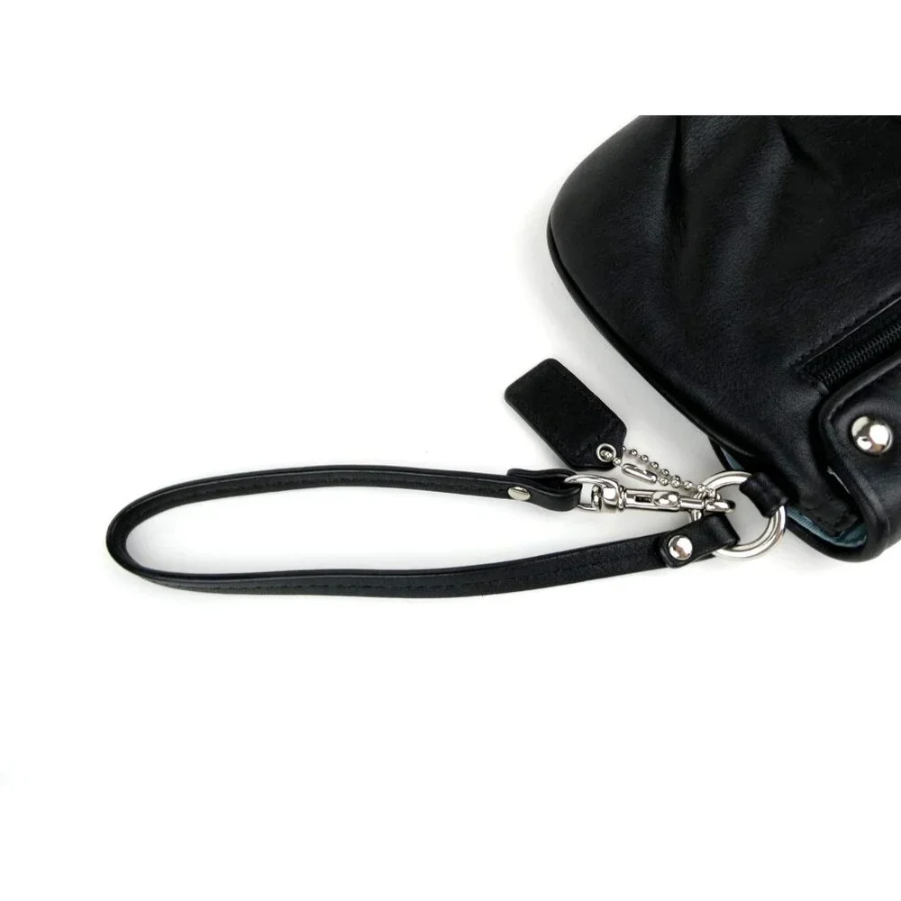 Coach‎ Black Leather Flap Wristlet